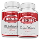 Acne pillen 2 Pack 120 pillen- Vitamine supplementen voor acne breakouts- Hormonale pumple tabletten om de olieachtige huid voor vrouwen, mannen, tieners en volwassenen helder