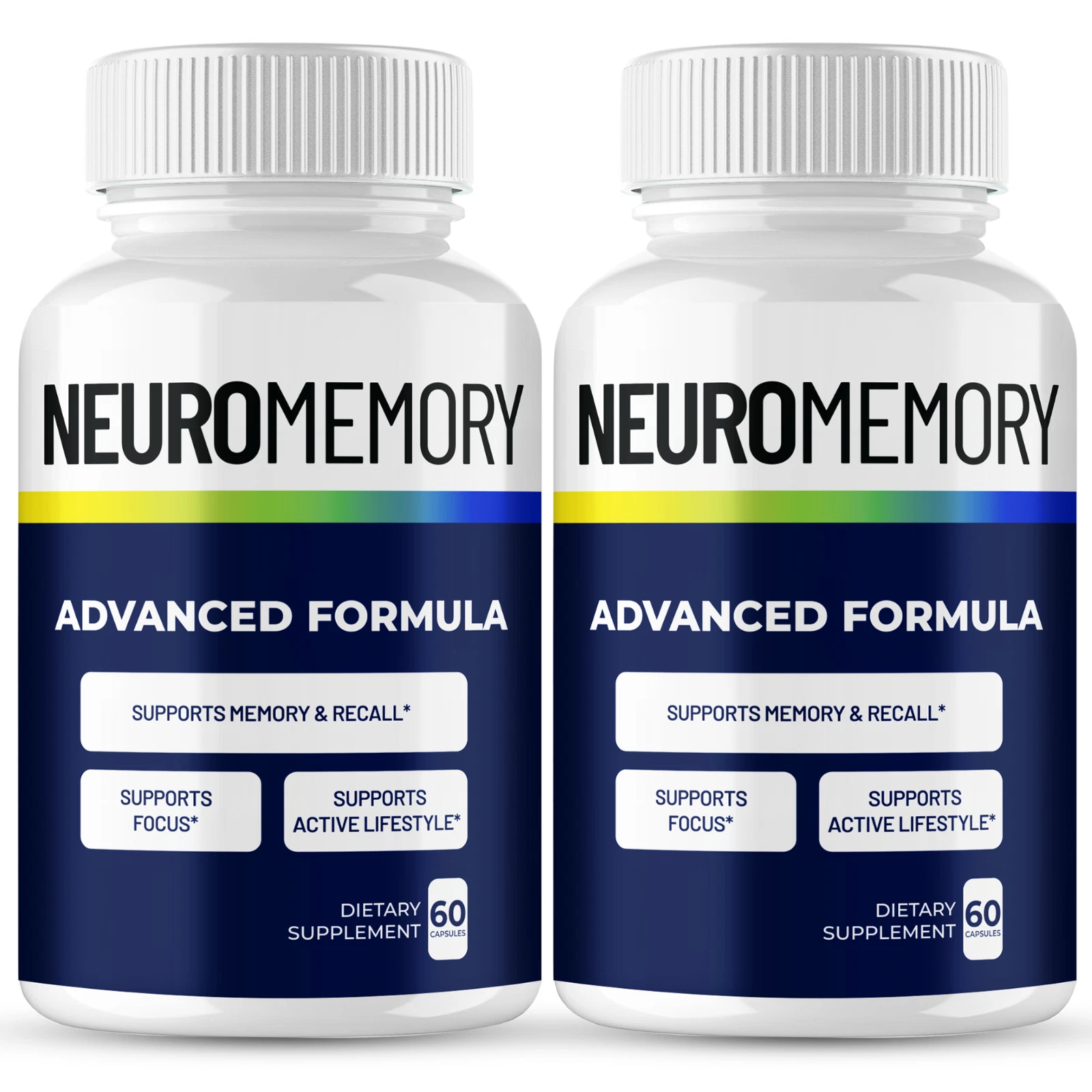 NeuroMemory Capsules, Official Neuro Memory Pills Supplement (2 Pack)