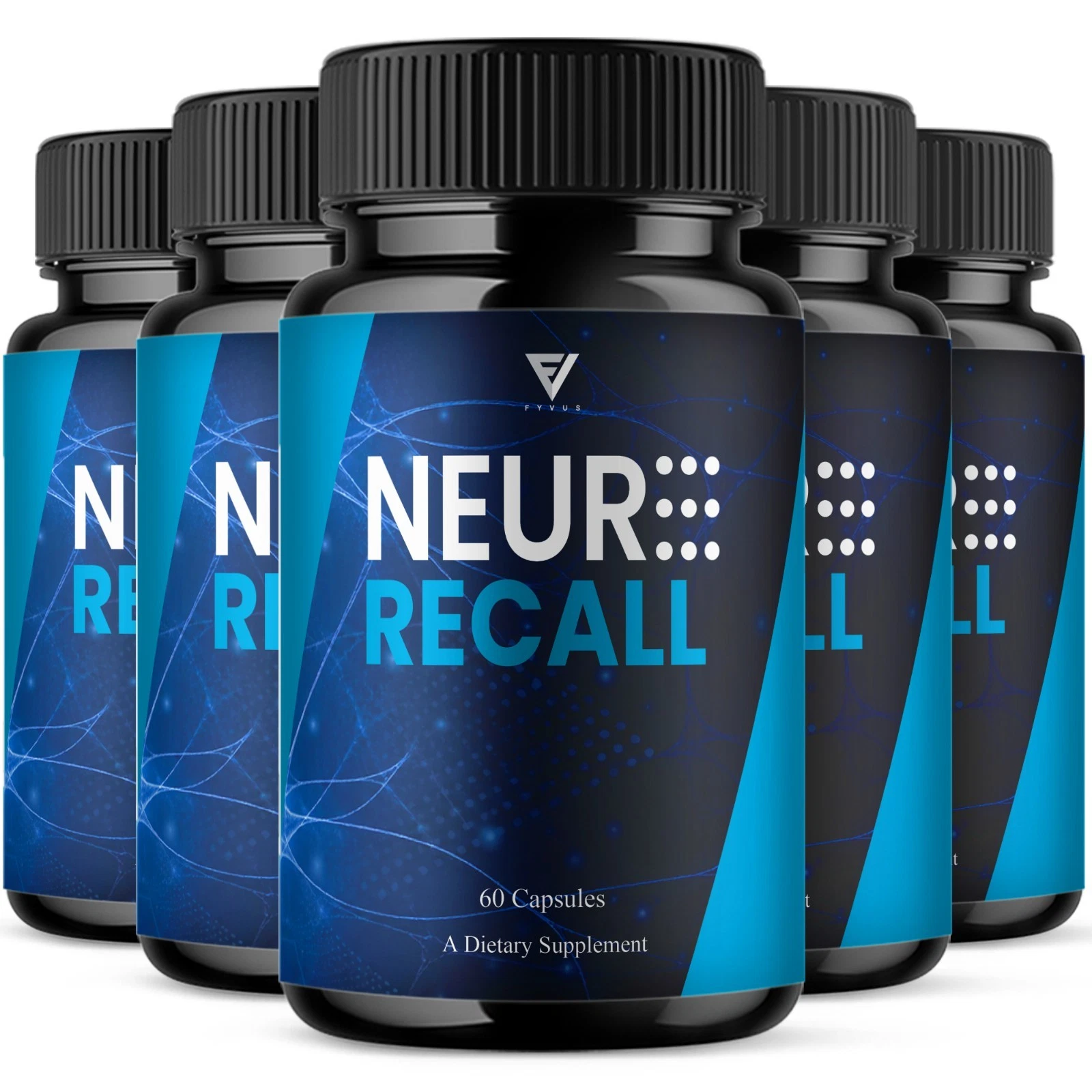 (5 Pack) Neuro Recall Memory Supplement, NeuroRecall Support (300 Capsules)