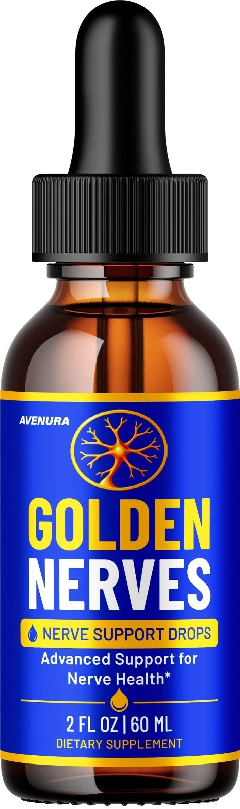 (1 Pack) Golden Nerves Liquid Drops – Advanced Formula Drops Brain, Focus Memory