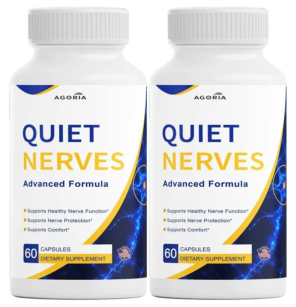 (2 Pack) Quiet Nerves Nootropic Nerve Support Supplement QuietNerves Capsules