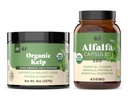 Biologische Kelp poeder 8oz & Pure Alfalfa blad 100 capsules bundel