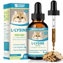 L-Lysine voor Katten,Lysine Drops Immune Support Supplement, niezen, Koud, Allergie Relief, Runny Neus,Feline Respiratory,Natural Antibiotics voor Katten met Colostrum,Taurine (Roast Chicken Flavor/2floz)