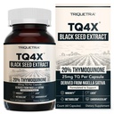 20% Thymochinon Black Seed Oil Extract Capsules - TQ-Advanced 4X®: Krachtige Thymochinon Concentratie beschikbaar - 60:1 Concentraat van Nigella Sativa, Raw Form, Vegan, Glasfles (60 capsules)