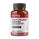 Multi Collagen Complex Capsules | Type I, II, III, V & X | 3000 mg Collagen Blend with Hyaluronic Acid, Vitamin C, E, Biotin & Zinc | Supports Skin, Hair, Nails, Muscle & Joint Health | 60 Capsules