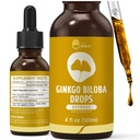 Biologische Ginkgo Biloba Extract Liquid Supplements, Hersen & Focus Support, 98% Absorptie, Veganistisch, Non-GMO, Alcohol & Glutenvrij - 4 Fl Oz