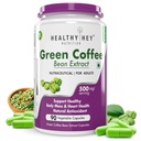 HealthyHey Green Coffee Bean Extract 100% Pure with Antioxidants- 50% Chlorogenic Acid, Non-GMO,90 Count - Pack of 1