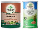 ORGANIC INDIA Pvt. Ltd. Triphala Powder Immune Support 100g & Organic India Psyllium whole husk 100gm powder