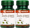 SUNOVA Anti-Stress Capsules – Herbal Stress Relief Formula , Ashwagandha Extract for Relieving Stress, Calming Anxiety – 60 Veg. Capsules x Pack of 2