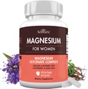 4-in-1 Magnesium bisglycinaatsupplement voor vrouwen - Magnesiumcomplex met kuifbes, Dong Quai & vitamine B6 voor stressverlichting, betere slaap, nerve, bot & spierondersteuning - 60 capsules