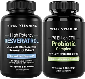 Vitale vitamines Resveratrol Capsules + Probiotic Complex