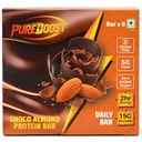 Choco Almond Protein Bar | 15g Protein Energy Bar | Gluten Free High Fiber Healthy Snack | Zero Added Sugar Nutrition Bar | Gym, Workout, Diet & Meal Replacement Snack - 50g (Pack of 6)