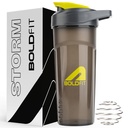 Boldfit Gym Shaker for Protein Shake Leakproof Shaker Bottles for Protein, Preworkout and Bcaa Shake, Protein Shaker Bottle for Gym Gym Bottle for Men and Women Black - 600 Ml