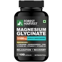 Magnesium Glycinate 1100mg with L-Theanine, Ashwagandha, Zinc, Vitamin B6, C & D3 | 100 Veg Capsules | WHO-GMP, HACCP, ISO Certified