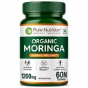 Pure Nutrition Organic Moringa Tablets with 1200mg Leaves Extract | Moringa Tablets for Healthy Digestion, Immunity, Energy Levels & Detox – 60 Veg Tablets