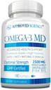 Omega-3MD - Visolie EPA & DHA - Verbeter cognitieve gezondheid - 1 fles - 3 maanden levering