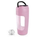 Shake N Sip Bottle for Protein Shake, Gym Bottles for Men Protein Shaker Bottle for Gym, 700ml (Pink)