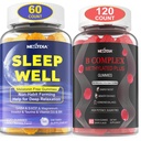 Gommies de sommeil naturelles sans mélatonine pour adultes + Gommies complexes de vitamine B pour femmes