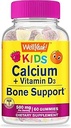 WellYeah Calcium 500mg + Vitamin D3 1000 IU (25 mcg) Gummies for Kids - Bone Health and Muscle Supprt, Immune Support Gummy, Non GMO, Gluten Free, Mix Fruit Flavors - 60 Gummies