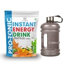 MUSCLE TRANSFORM Isotonic Instant Energy Drink Formula, Extended Workout Electrolyte Energy Drink with Anabolic Stack 2:1:1 BCAA, Dextrose Monohydrate and L-Glutamine | 833mg Electrolytes [32 Servings, Mojito Flavor] Free Gym Gallon Shaker