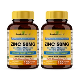 Zink 50 mg Capsules voor mannen en vrouwen, 240 Telling Zeer absorberende Zink Supplementen voor Immuun Systeem Ondersteuning 