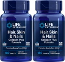 Life Extension Hair, Skin & Nails Collageen Plus Formula, 180 tabletten (verpakking van 2)