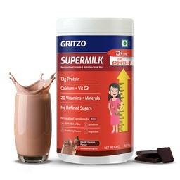 Gritzo SuperMilk Growth+ (13+ Girl), Double Chocolate, 400g