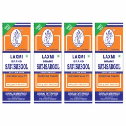 Laxmi Sat Isabgol Psyllium Husk Powder-800 gm | For Constipation Relief & Gut Health | High Fiber Supplement | Supports Easy Bowel Movement, Digestive Wellness & Bloating Relief | 200 gm (Pack of 4)