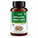 Psyllium Fiber 60 Capsules | 100% Natural Husk | Supports Digestive Health & Gut Wellness | Helps Relieve Constipation | Daily Fiber Supplement