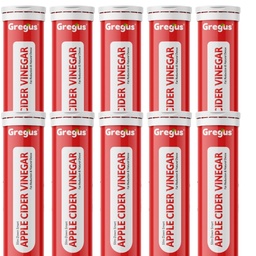 Apple Cider Vinegar Effervescent Tablets | 500mg Apple Cider Vinegar with Pomegranate Extract, Vitamin C, Vitamin B6 & Vitamin B12 | Zero Sugar | Refreshing Wellness Drink | 200 Effervescent Tablets - Pack of 10