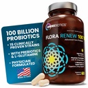 100 milliards de probiotiques - Probiotique de 15-Strain pour les femmes et les hommes, DRCaps Retard de libération, Prébiotiques, L-Glutamine, Pectine de pomme, Gut Doublure Support, Étagère stable, Non-OGM, 60 Capsules Vegan pour adultes