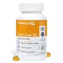 FIQ - kabeljauwlever IQ - kabeljauwleverolie Softgels - natuurlijke bron van vitamine A & D en omega-3 vetzuren - hart, lever en immuungezondheid - 100 softgels