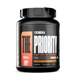 Priority Whey Protein Isolate | 24g Protein, 5.5g BCAAs & Digezyme | Fast Recovery, Zero Added Sugar | Chocolate Flavour, 907g