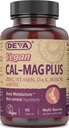 DEVA Vegan Cal MAG Plus Supplement met calcium, magnesium, zink, boron, vitamine C, D & K, 90 tabletten, 12-pack