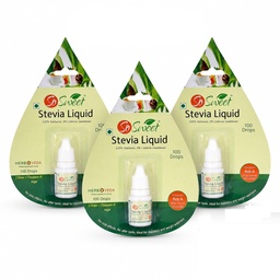 So Sweet Stevia Liquid Sugar Free Natural Zero Calorie Sweetener 300 Drops (Pack of 3)