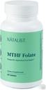 NATALIST MTHF Folaat 1000 mcg (L-5-MTHF) Ondersteunt gezonde vruchtbaarheid en zwangerschap voor vrouwen - Dagelijks folaatsupplement voor reproductieve gezondheid en foetale ontwikkeling - Veganistisch, glutenvrij - 60 tabletten
