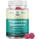 Extra sterkte Kalm Magnesium Gummies voor volwassenen - Ontspannen Magnesium Citrate Gummies met Elemental Mag - Slaaphulp Zachte Kauwen Raspberry Flavored - Lichaam & Mind Ontspannen - 60 Tel.