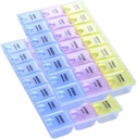 INVODA Pill Case 7 dagen Weekly Pill Box met medicatie Herinnering pil Organizer - Morgenmiddagmiddag Avond Dagelijks 21 Detacheerbare Compartments