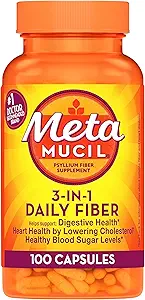 Metamucil Fiber Therapy voor Regularity Fiber Supplement Capsules, 100-Count flessen (verpakking van 2)