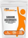 BulkSupplements.com Natrium Ascorbaatpoeder - voor Immune Support, Natrium Ascorbaat Vitamine C - Gebufferd Vitamine C, Glutenvrij, 2g per portie, 250g (8.8 oz) (pakket van 1)