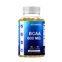 Gummées Vitamatic BCAA - Suppléments Acides Amino de la Chaîne Branche - Saveur de pêche - 600mg par portion - 60 Gummées à base de pectine végane (1 bouteille)