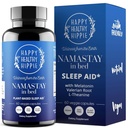 Aide naturelle au sommeil pour les adultes avec/faible dose Melatonine 0,5mg – Racine valériane + Glycinat de magnésium + supplément L-théanine, Camomille.