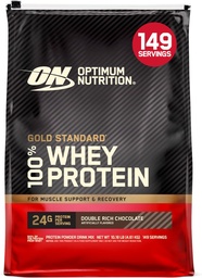 Optimale voeding Gold Standaard 100% Wei Proteïne Poeder, Dubbele Rijke Chocolade 10 Pond (Verpakking mei Vary)