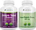 Pure Holistische Grape Seed Extract 400mg + Hawthorn Berry 665mg Bundel - 400 Vegan Capsules - Made in USA