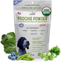 Snoutly Poochie Poeder: USDA Certified Organic Dog Supplement & Super Multivitamine - Vitaminen en mineralen van Moeder Natuur voor alle honden en alle leeftijden, voedings- en spijsverteringsondersteuning, RAW Superfood