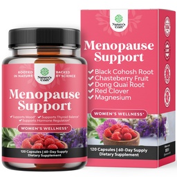 Complete Herbal Menopauze Supplement voor vrouwen - Vrouwelijke Hormone Balance Capsules voor Nacht Sweaters Hot Flashes & Mood Swings met Dong Quai, Chaste Berry & Black Cohosh Root - 120 Count Pack