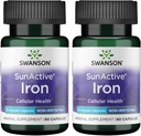Swanson Sunactive Non-Irritating Iron 15 Milligrammen 90 Capsules (2 verpakkingen)