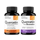 Sandhu's Quercetin 1000mg & Quercetin avec Bromelain 1000mg Par service Bioflavonoïds Supplément complexe de soutien à la santé immunitaire pour les hommes et les femmes