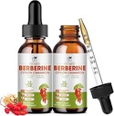 Berberine Supplement Liquid Drops, Berberine 1500mg met Ceylon Cinnamon, Kurkuma, Resveratrol, Bitter Melon, Vegan Supplement, Ondersteunt Immune System & Digestief Systeem - 2 FL Oz