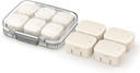 Ultra Small Travel Pill Organizer voor Portemonnee, 10 Tiny Afneembare Binnendozen, luchtdichte Vitamine Case houder met Color Stickers, Compacte & Portable Cute Medicine Container voor Supplement (AP)